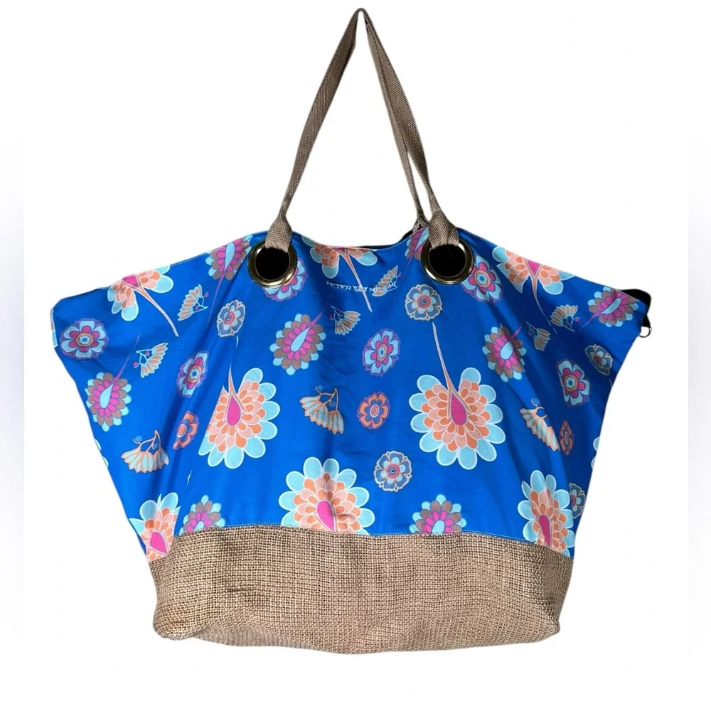 Peter Millar Large Vibrant Floral Tote Bag